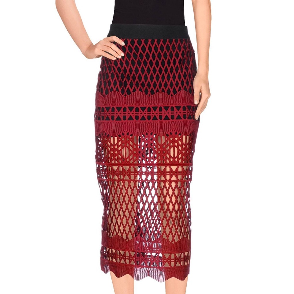 Self Portrait Lace Skirt